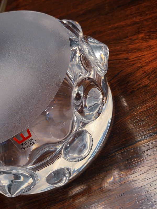 Glass bordlampe vintage Kosta Boda